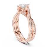 0.936 CT Round Cut Lab Grown Diamond Ring| WOKE
