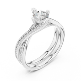 0.936 CT Round Cut Lab Grown Diamond Ring| WOKE