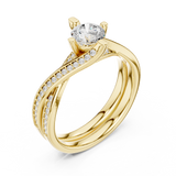 0.936 CT Round Cut Lab Grown Diamond Ring| WOKE