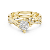 0.936 CT Round Cut Lab Grown Diamond Ring| WOKE