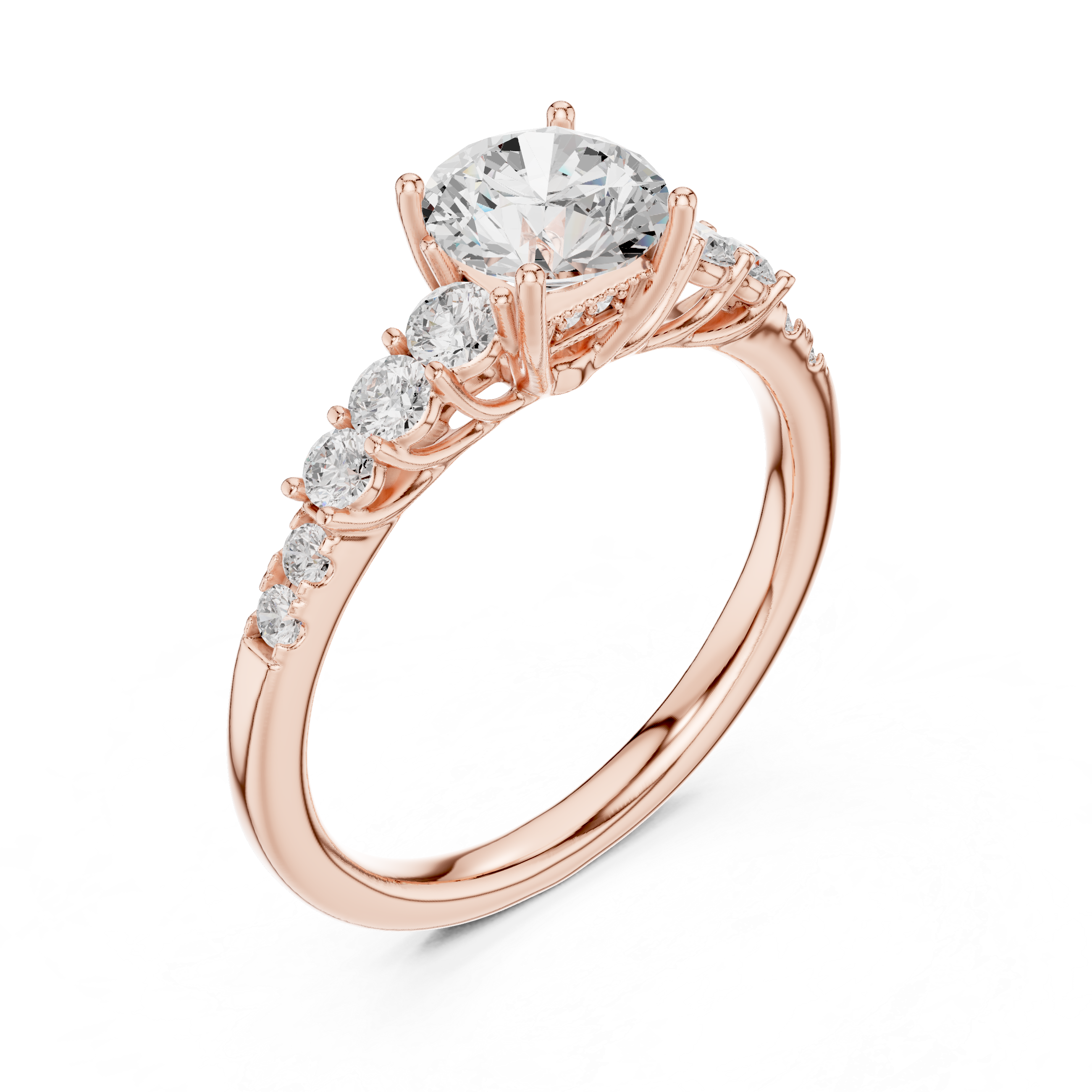 1.4 CT Round Cut Lab Grown Diamond Ring| WOKE