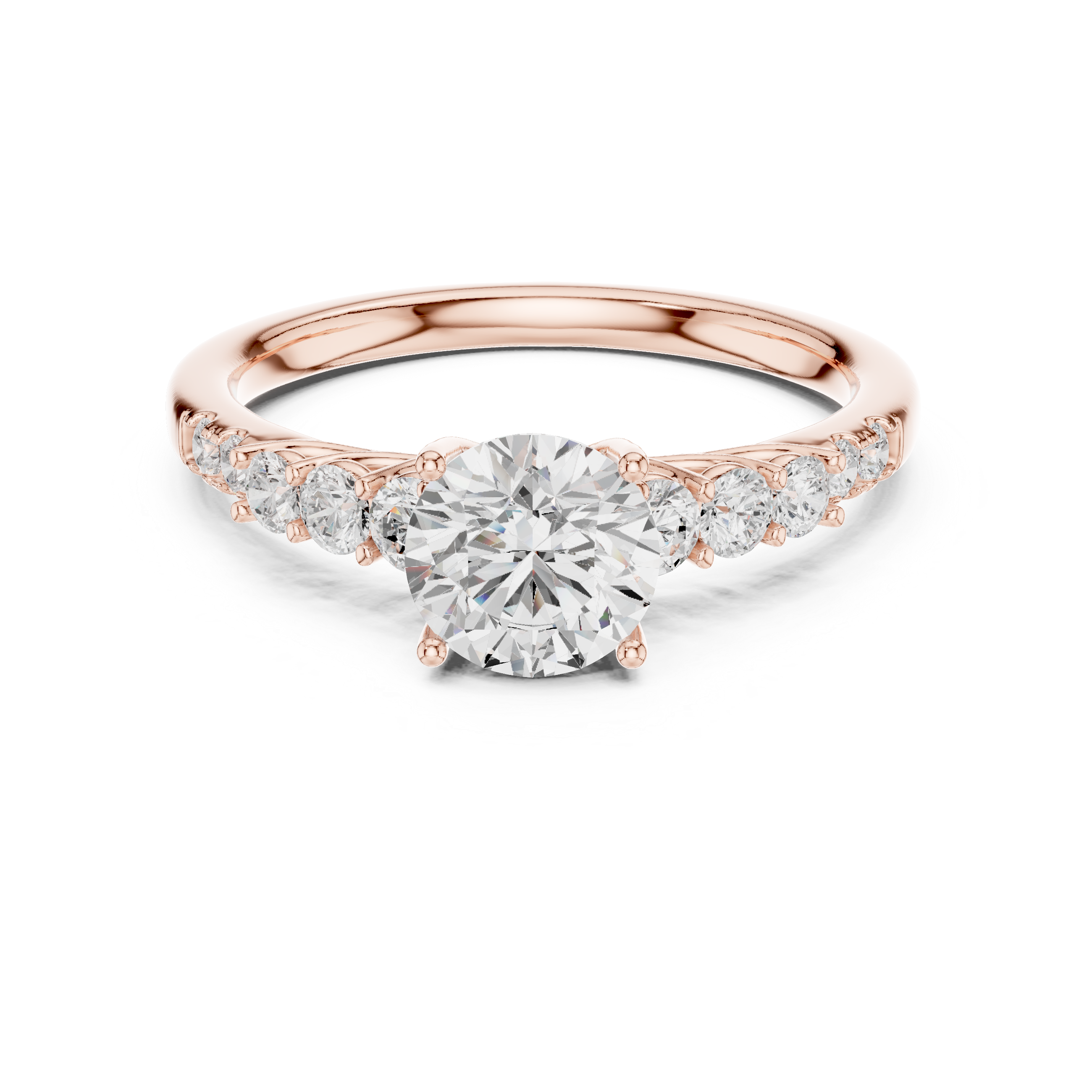 1.4 CT Round Cut Lab Grown Diamond Ring| WOKE