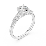 1.4 CT Round Cut Lab Grown Diamond Ring| WOKE