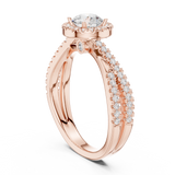 1.122 CT Round Cut Lab Grown Diamond Ring| WOKE