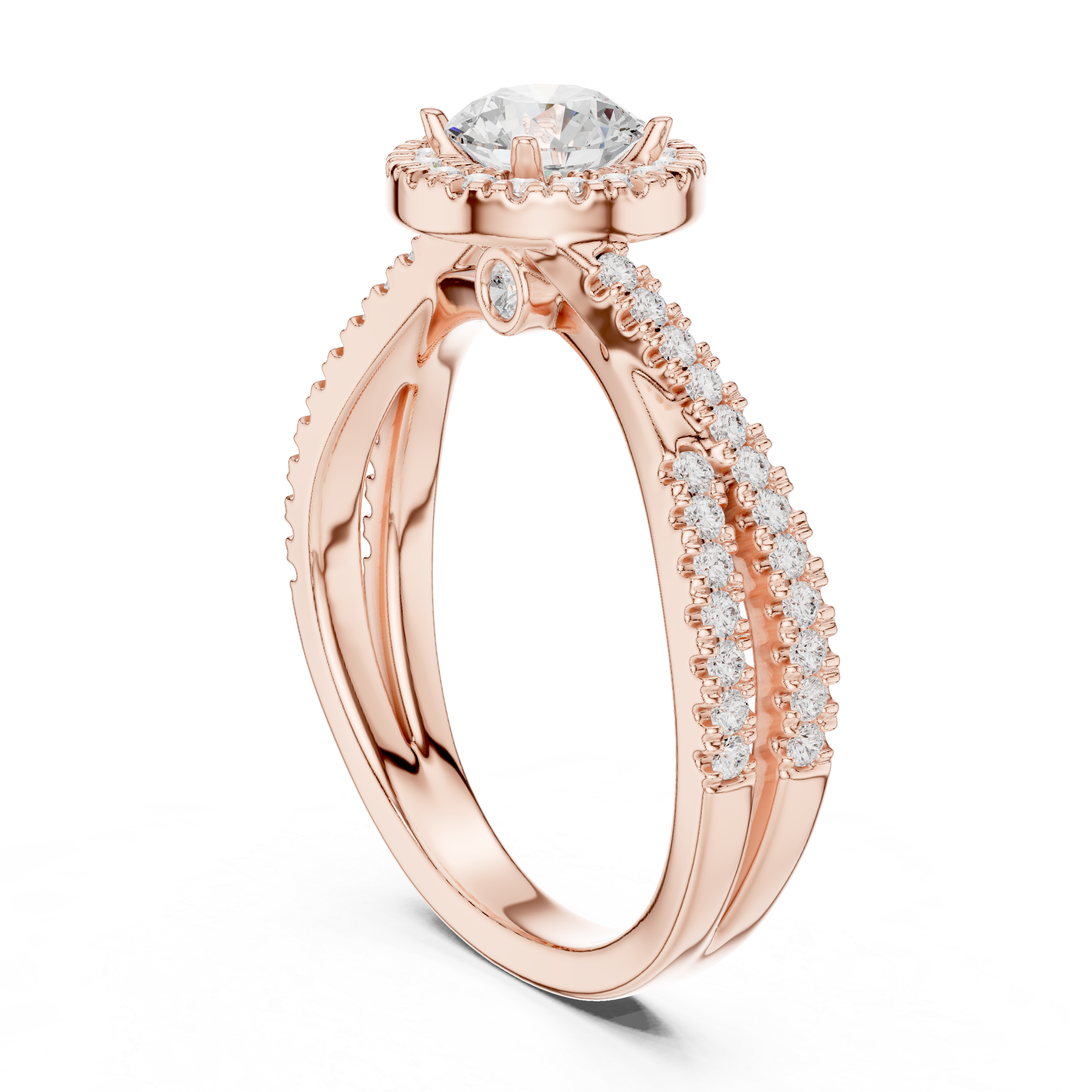 1.122 CT Round Cut Lab Grown Diamond Ring| WOKE