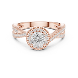 1.122 CT Round Cut Lab Grown Diamond Ring| WOKE