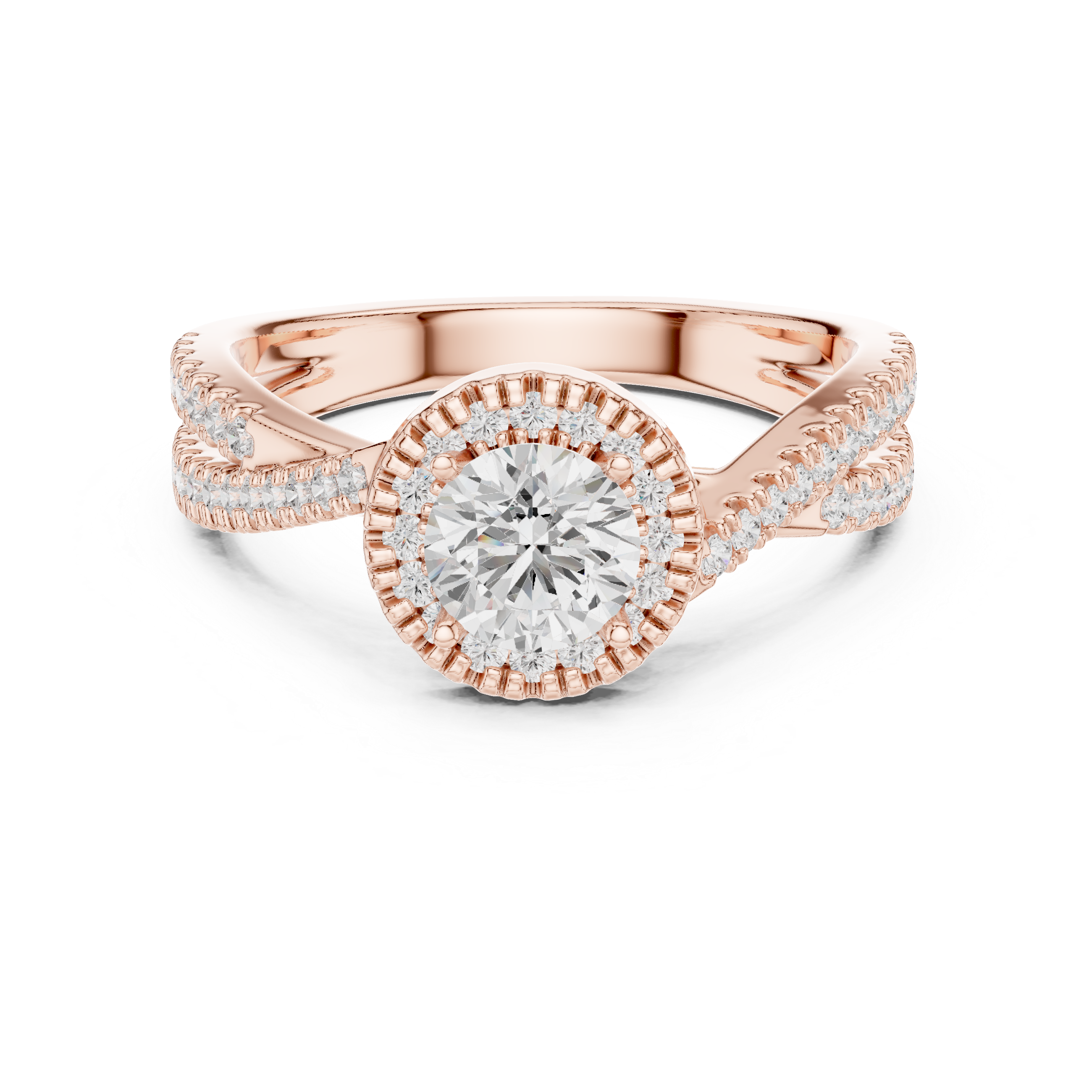 1.122 CT Round Cut Lab Grown Diamond Ring| WOKE