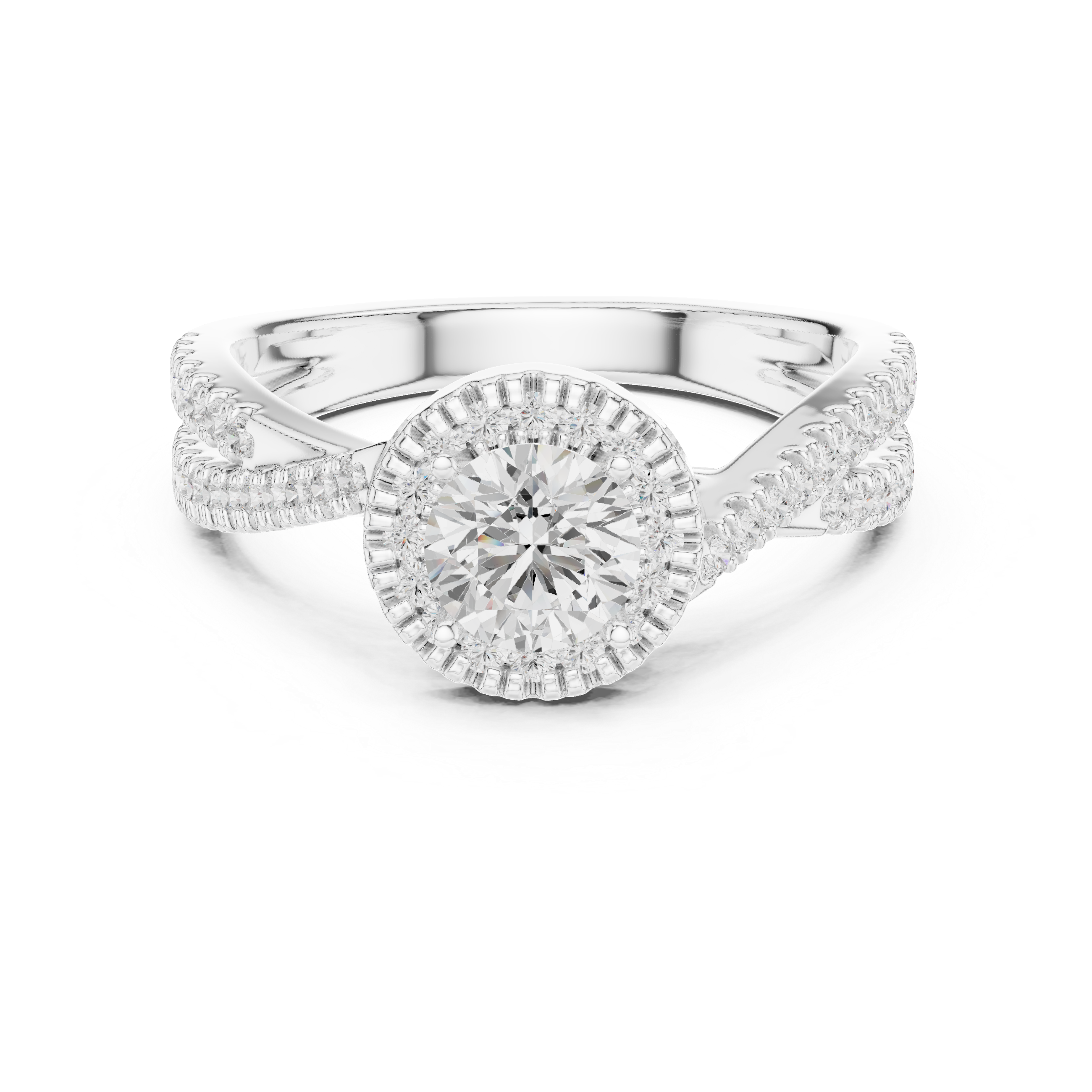 1.122 CT Round Cut Lab Grown Diamond Ring| WOKE