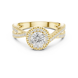 1.122 CT Round Cut Lab Grown Diamond Ring| WOKE