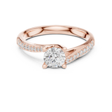 0.822 CT Round Cut Lab Grown Diamond Ring| WOKE