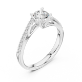 0.822 CT Round Cut Lab Grown Diamond Ring| WOKE