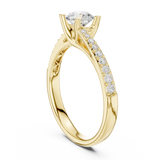 0.822 CT Round Cut Lab Grown Diamond Ring| WOKE