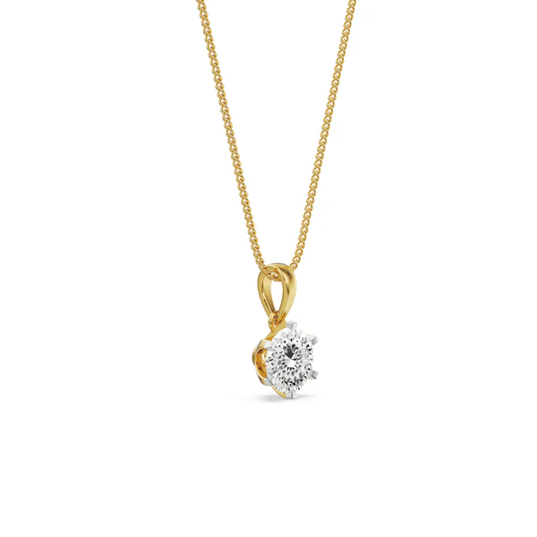 Portuguese   Cut   Solitaire   Moissanite  Pendant| WOKE