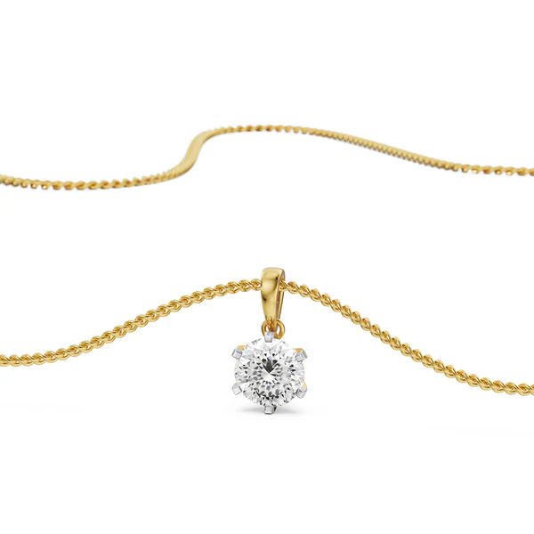 Portuguese   Cut   Solitaire   Moissanite  Pendant| WOKE