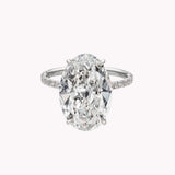 5 carat Oval cut ring | In 925 sterling silver and swarovski crystals