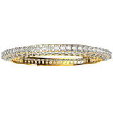4 pair Solitaire bangles| In 925 sterling silver
