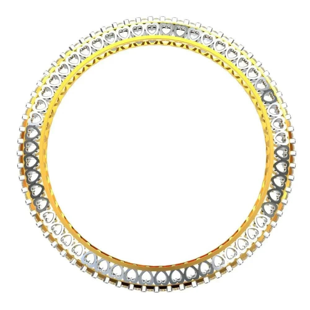 Solitaire bangles in 925 sterling silver (15 pointer) | Certfied diamonds| Moissanite Bangles