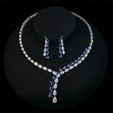 9.1ct 925 silver plated gold Earrings Blue and white Pear Cut Push Back Moissanite Earrings |WOKE