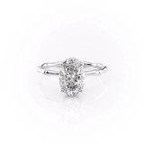 2.12 CT OVAL CUT MOISSANITE RING WITH HIDDEN HALO | WOKE