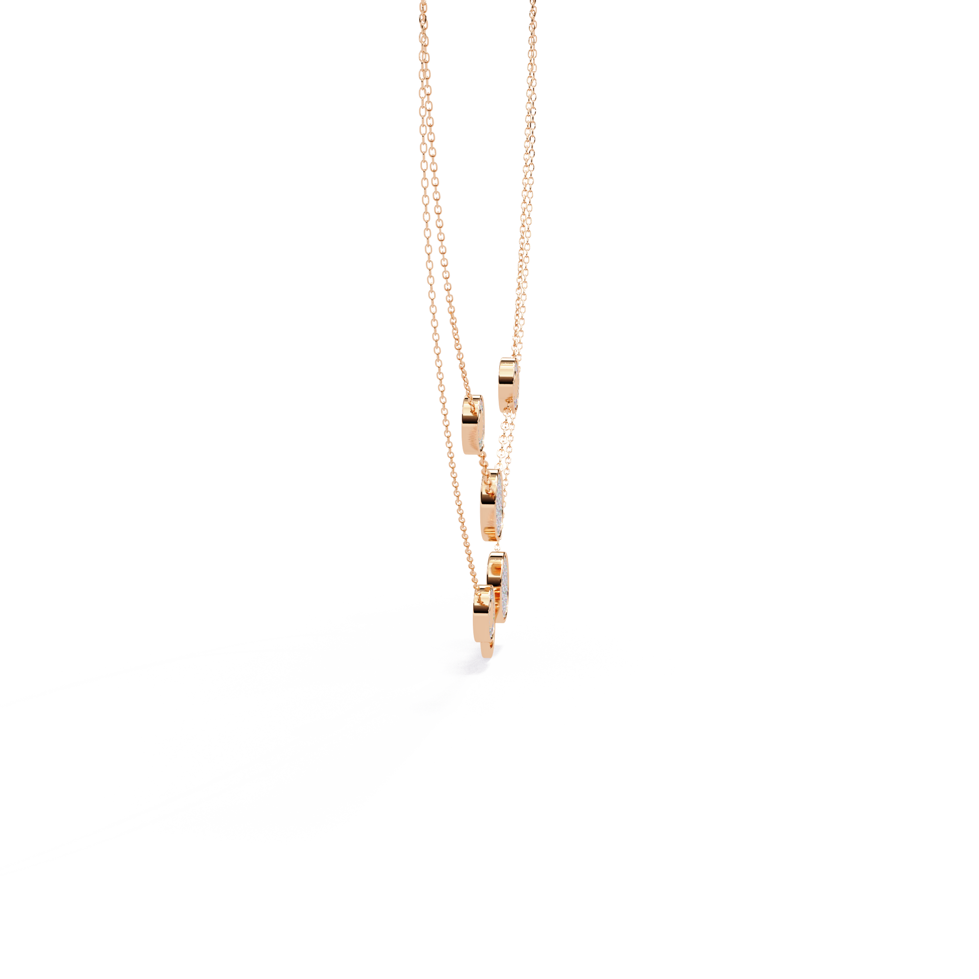 WOKE™ 14k layered glory diamond necklace in 14k Gold