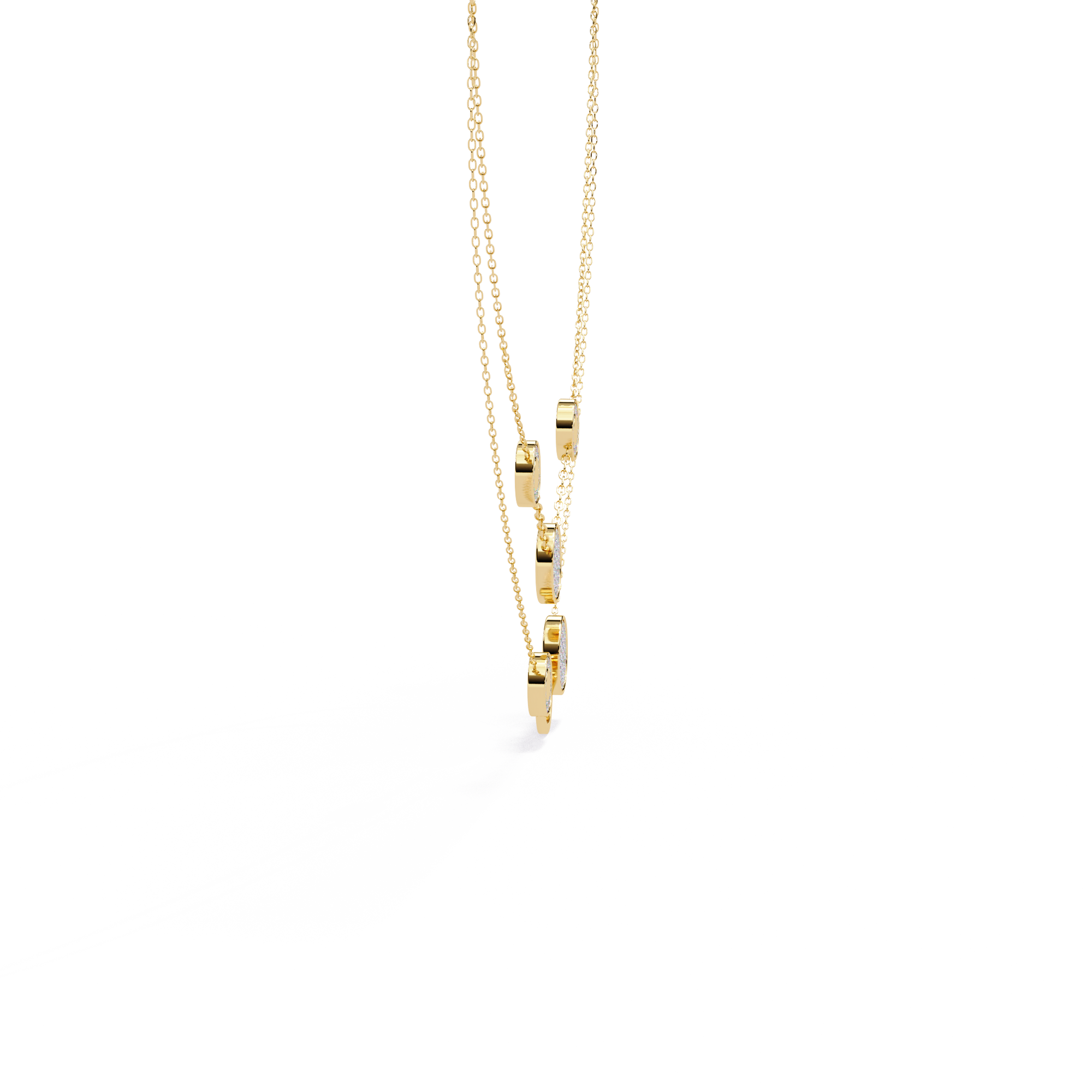 WOKE™ 14k layered glory diamond necklace in 14k Gold