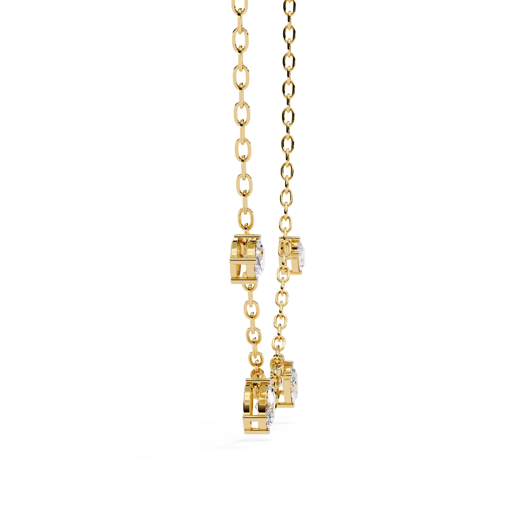 WOKE™ 14k CHARMS glory diamond oval chain in 14k Gold