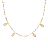 WOKE™ 14k CHARMS glory diamond oval chain in 14k Gold