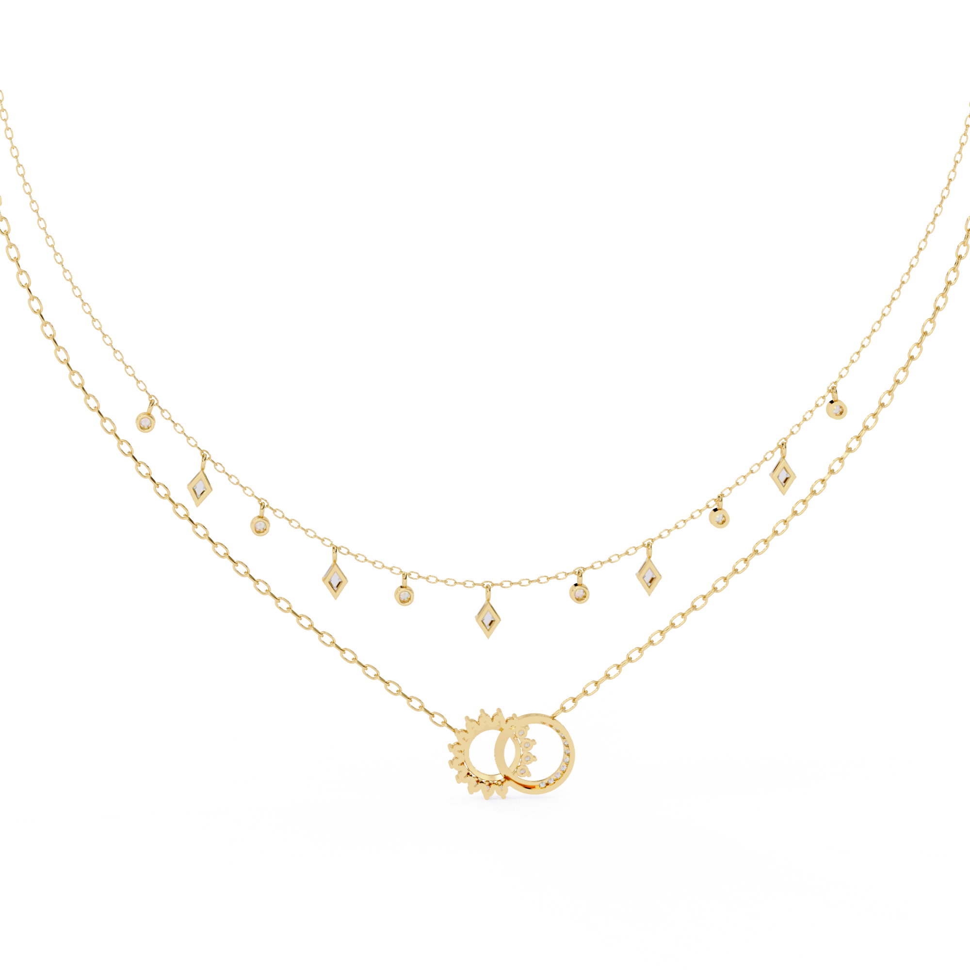WOKE™ 14k entangled love diamond oval chain in 14k Gold