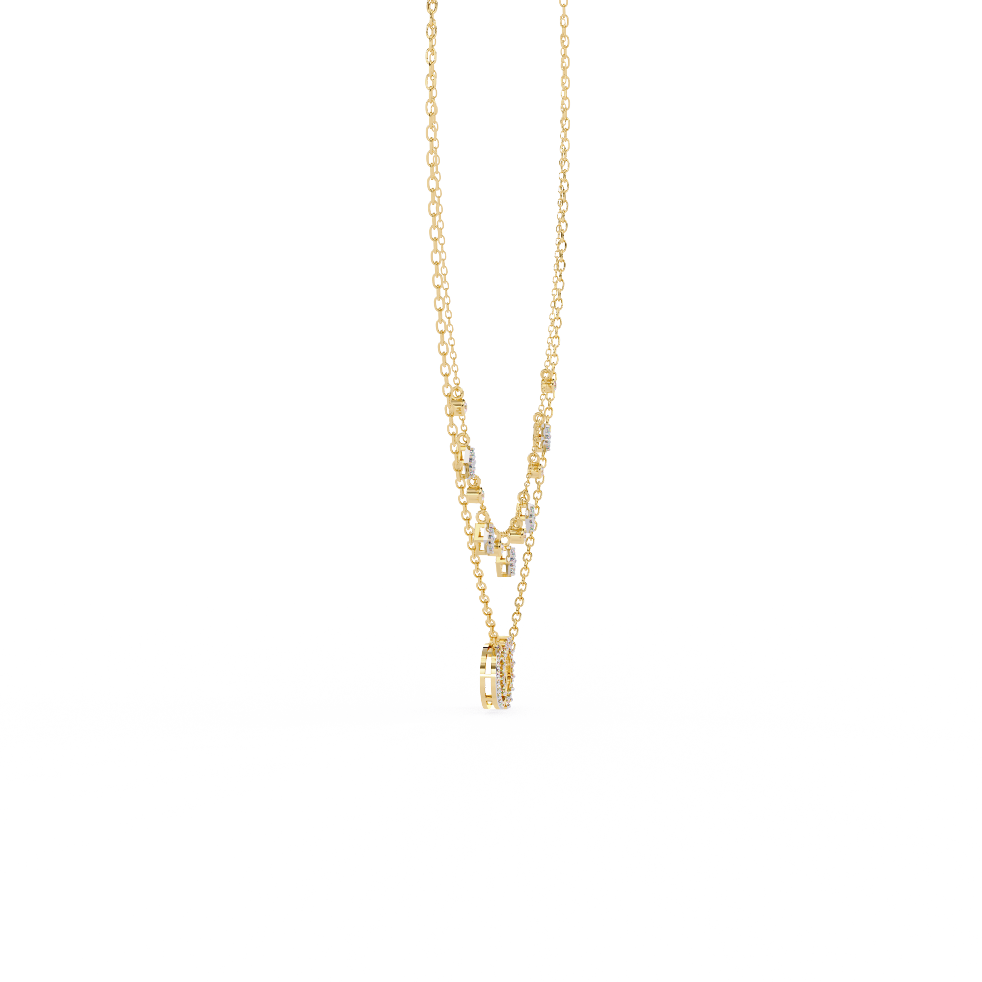 WOKE™ 14k entangled love diamond oval chain in 14k Gold