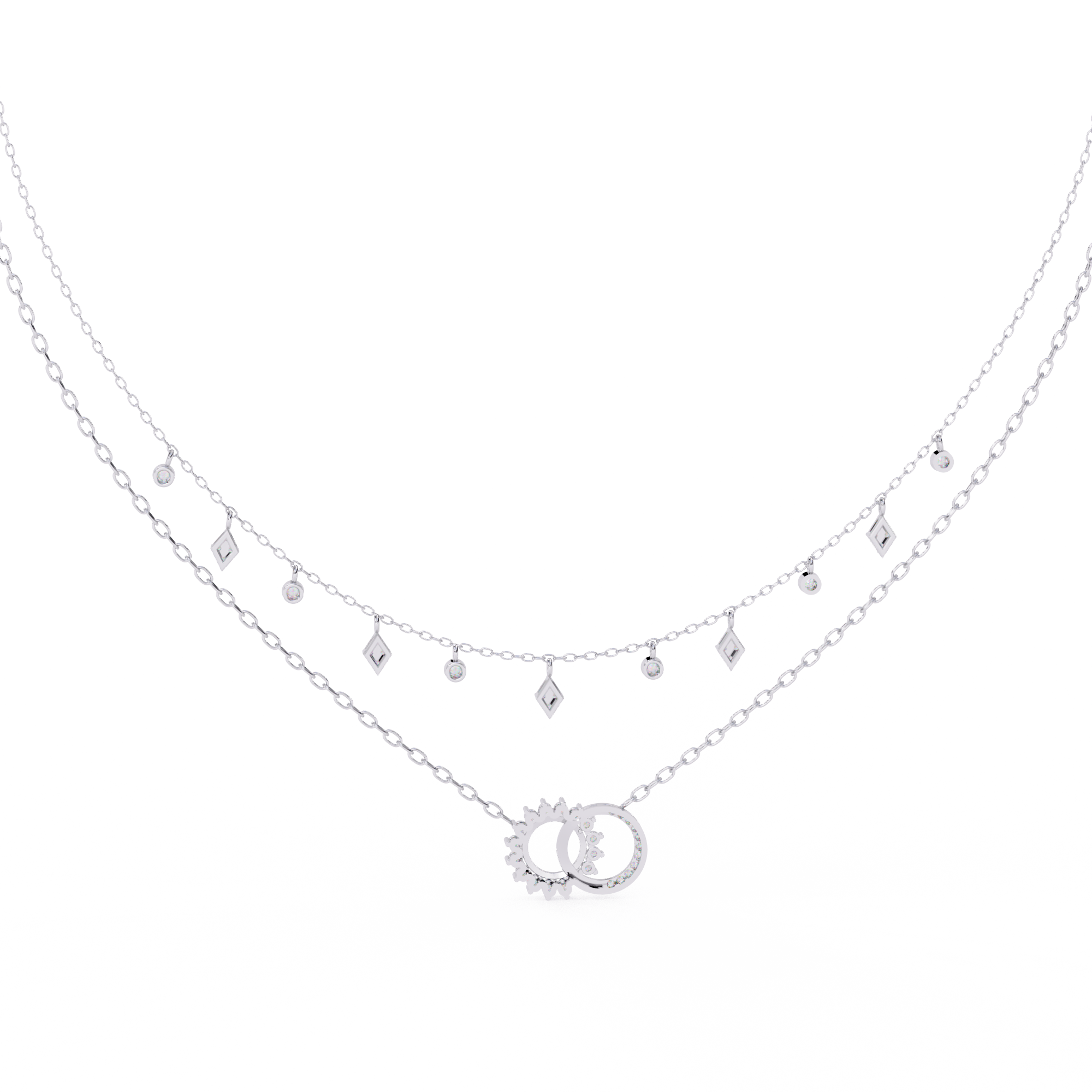 WOKE™ 14k entangled love diamond oval chain in 14k Gold