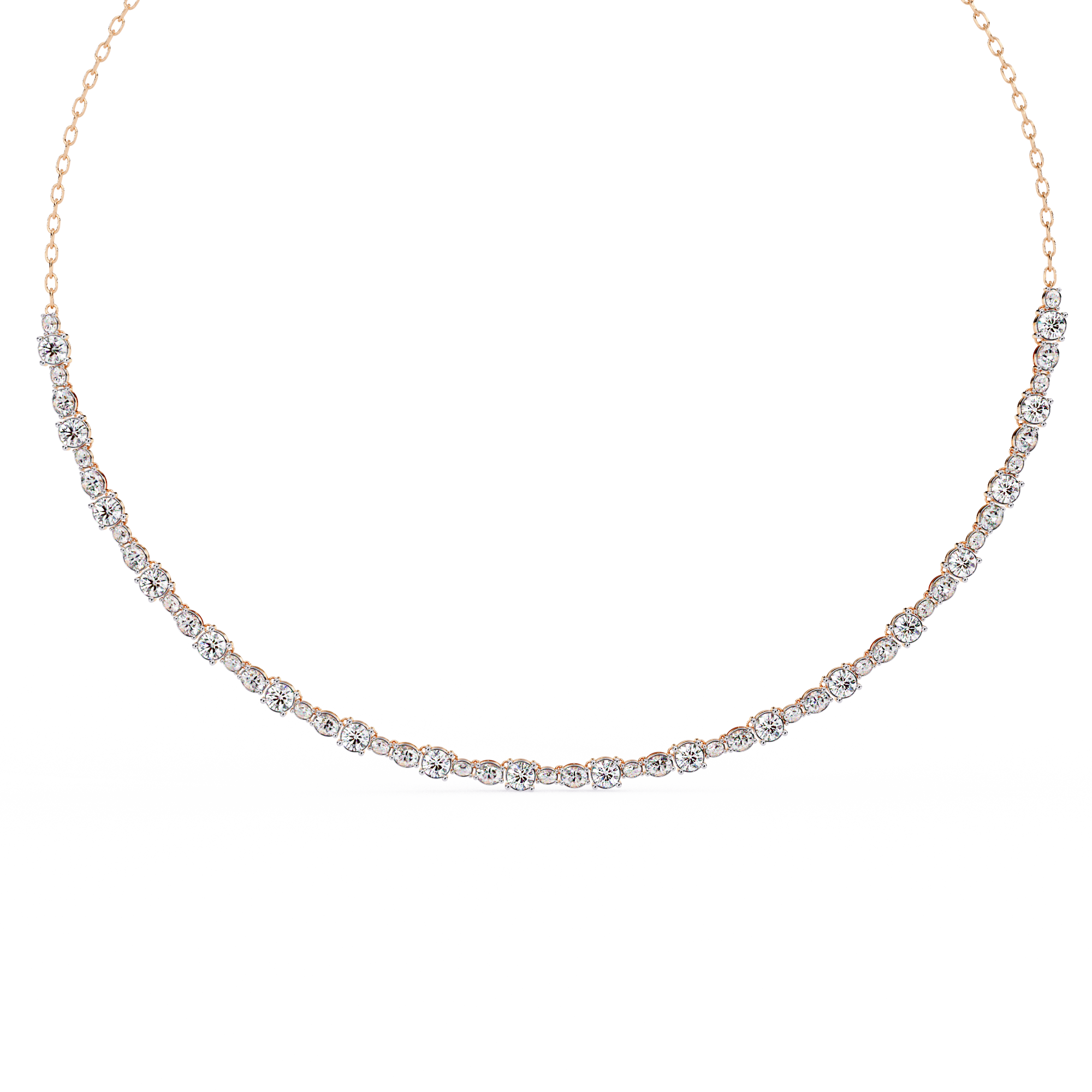 WOKE™ Graduation set 8.2 CARATS diamond tennis chain| 925 Silver