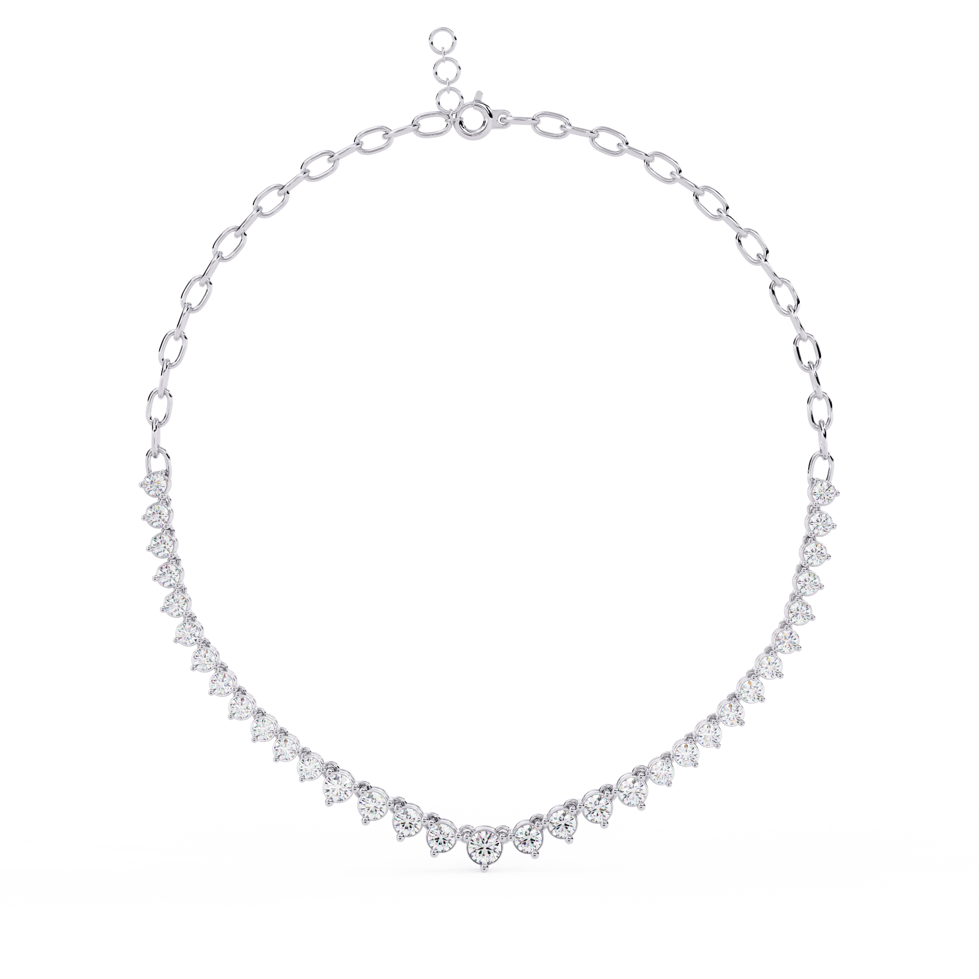 WOKE™ 12.2 CARATS moissanite necklace in 925 Silver