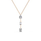 WOKE™ 14k dropping 2.2 CT set diamond necklace in 14k Gold