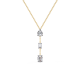 WOKE™ 14k dropping 2.2 CT set diamond necklace in 14k Gold
