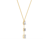 WOKE™ 14k dropping 2.2 CT set diamond necklace in 14k Gold