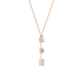 WOKE™ 14k dropping 2.2 CT set diamond necklace in 14k Gold