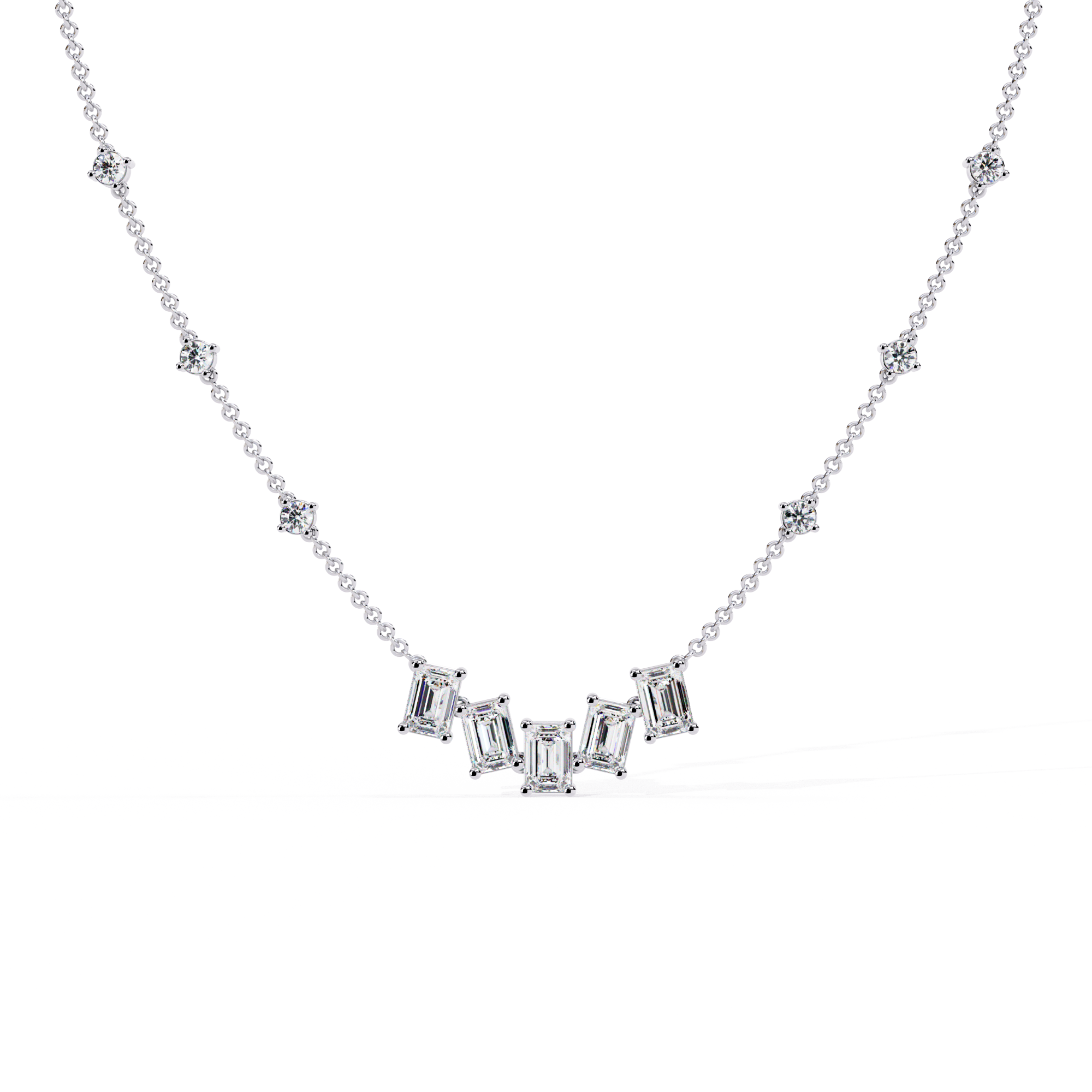 WOKE™ 14k dual diamond drop necklace in 14k Gold