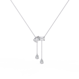 WOKE™ 14k dual diamond drop necklace in 14k Gold