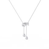 WOKE™ 14k dual diamond drop necklace in 14k Gold