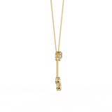 WOKE™ 14k dual diamond drop necklace in 14k Gold