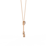 WOKE™ 14k dual diamond drop necklace in 14k Gold