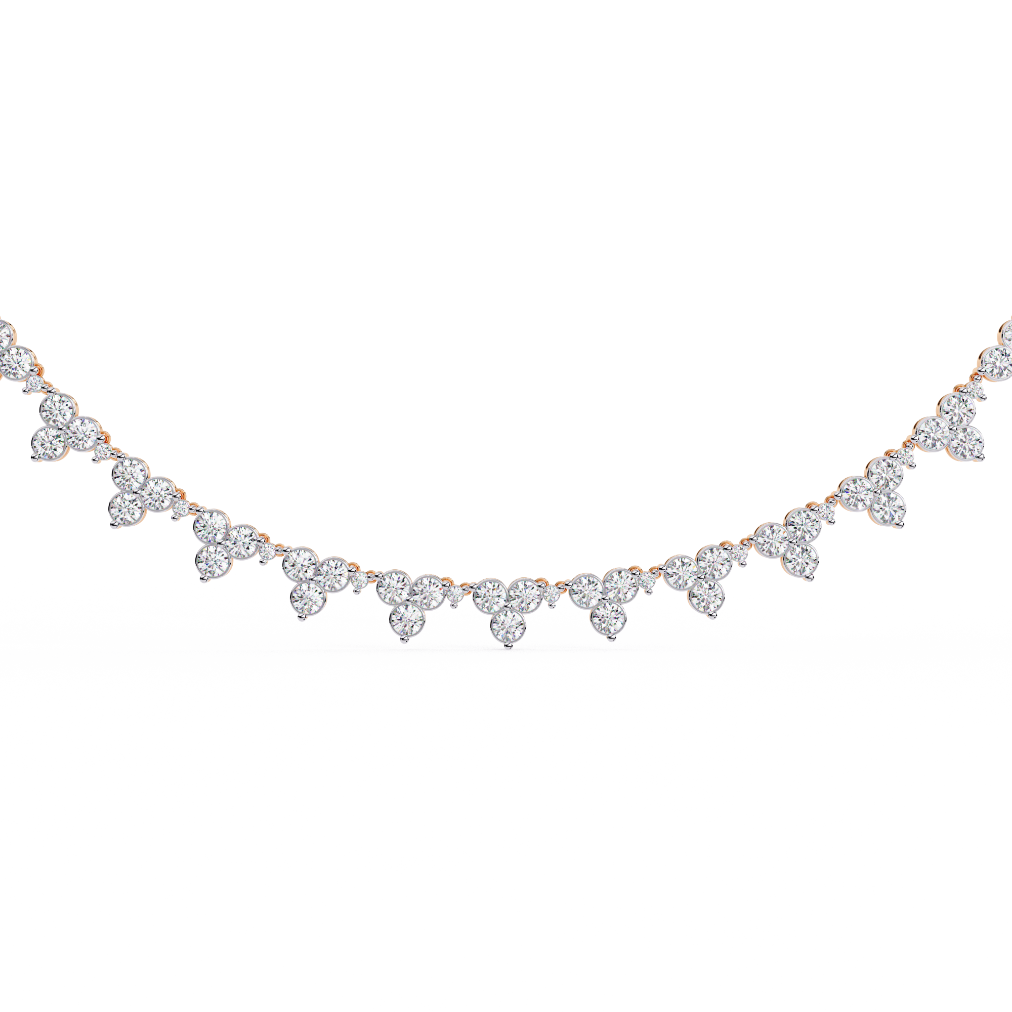 WOKE™ 14k 2.1 CT round diamond neck chain in 14k Gold