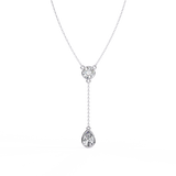 WOKE™ 14k Gold set 1.55 CARATS round and pear drop chain in 14k Gold
