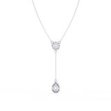 WOKE™ 14k Gold set 1.55 CARATS round and pear drop chain in 14k Gold
