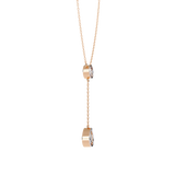 WOKE™ 14k Gold set 1.55 CARATS round and pear drop chain in 14k Gold
