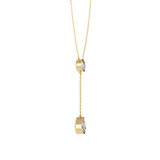 WOKE™ 14k Gold set 1.55 CARATS round and pear drop chain in 14k Gold