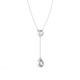 WOKE™ 14k Gold set 1.55 CARATS round and pear drop chain in 14k Gold