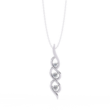 WOKE™ 14k Gold set .55 CARATS round and pear drop chain in 14k Gold