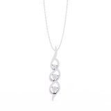 WOKE™ 14k Gold set .55 CARATS round and pear drop chain in 14k Gold