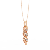 WOKE™ 14k Gold set .55 CARATS round and pear drop chain in 14k Gold